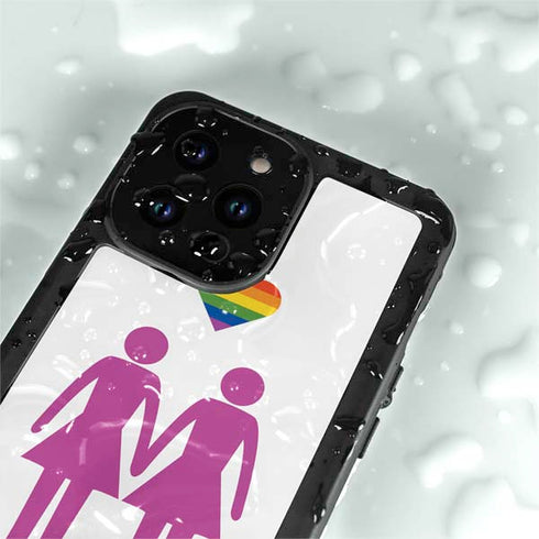 Pink Pride iPhone 15 Pro Waterproof Case