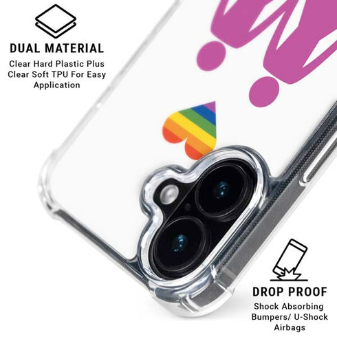 Pink Pride iPhone 16 Clear Case