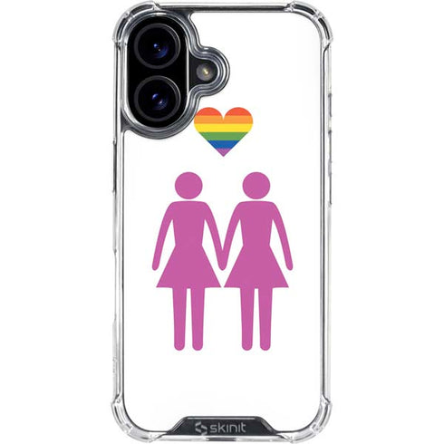 Pink Pride iPhone 16 Plus Clear Case
