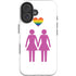 Pink Pride iPhone 16 Plus Impact Case