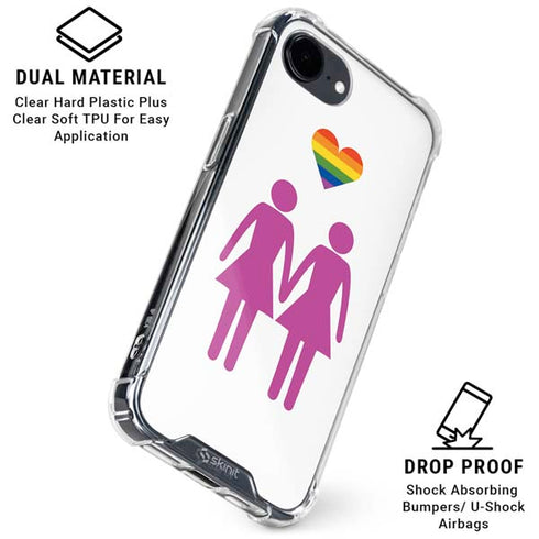 Pink Pride iPhone 16e Clear Case
