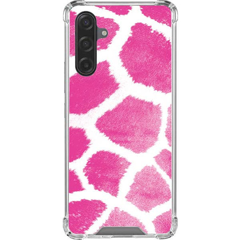 Pink Safari Animal Print Color Pop Galaxy A17 Clear Case