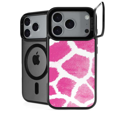 Pink Safari Animal Print Color Pop iPhone 18 Pro Kickstand Case