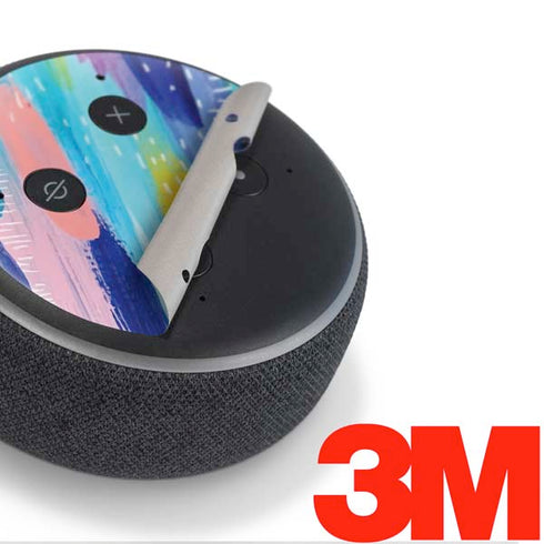 Etta Vee Pink Sparkle Brush Stroke Amazon Echo Dot Skin