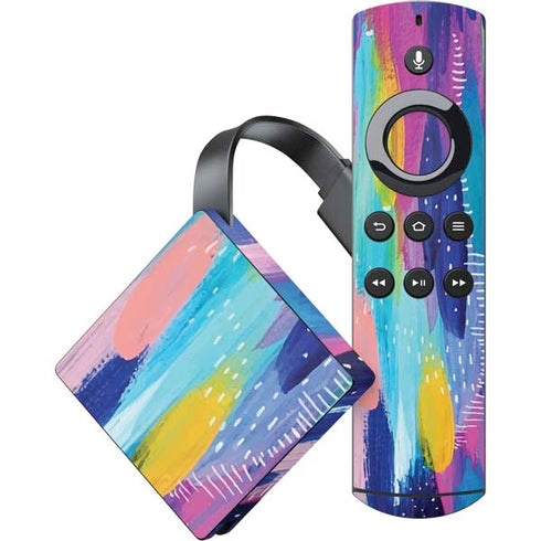 Pink Sparkle Brush Stroke by Etta Vee Amazon Fire TV Skin