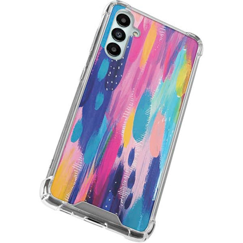 Pink Sparkle Brush Stroke by Etta Vee Gabb Phone 4 Clear Case