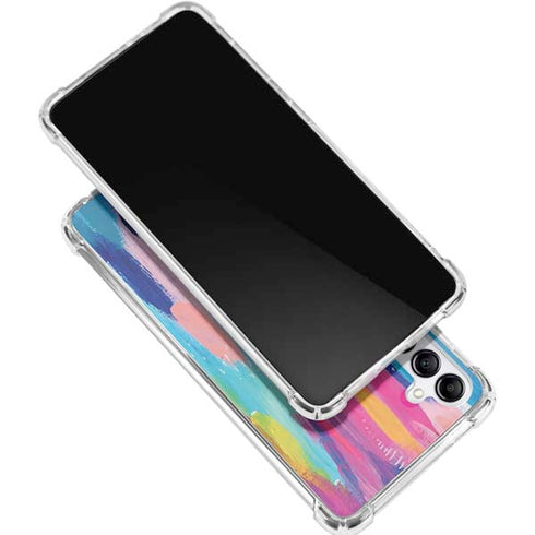Pink Sparkle Brush Stroke by Etta Vee Gabb Phone 4 Clear Case