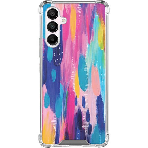 Pink Sparkle Brush Stroke by Etta Vee Galaxy A16 5G Clear Case