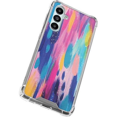 Pink Sparkle Brush Stroke by Etta Vee Galaxy A16 5G Clear Case