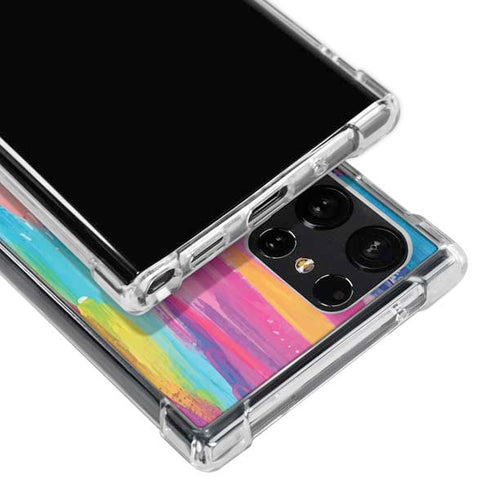 Pink Sparkle Brush Stroke by Etta Vee Galaxy S23 Ultra Clear Case