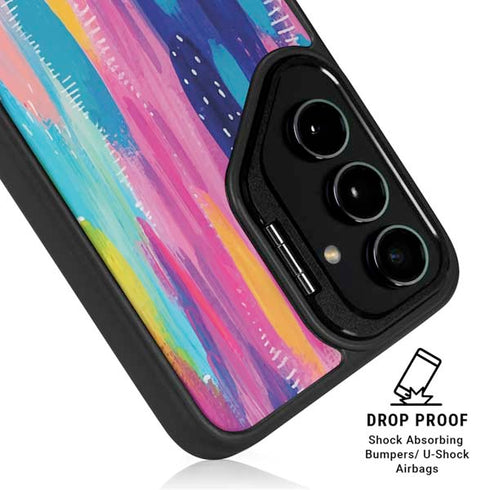 Pink Sparkle Brush Stroke by Etta Vee Galaxy S25 Kickstand Case