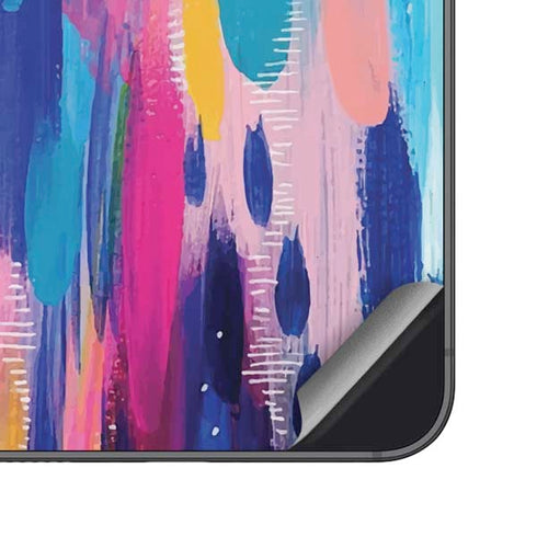 Pink Sparkle Brush Stroke by Etta Vee Galaxy S25 Plus Skin