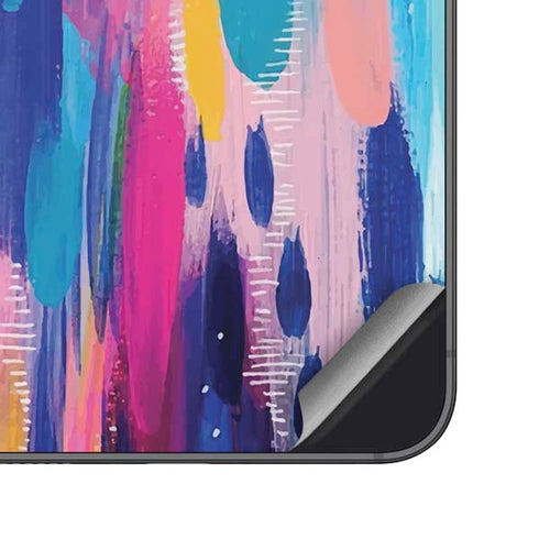 Pink Sparkle Brush Stroke by Etta Vee Galaxy S25 Skin