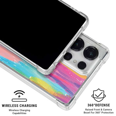 Pink Sparkle Brush Stroke by Etta Vee Galaxy S26 Ultra Clear Case