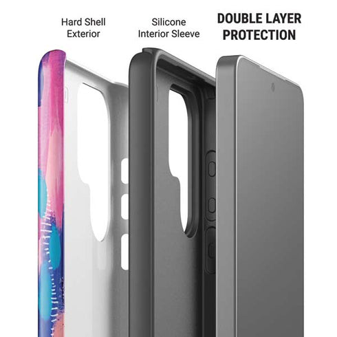 Pink Sparkle Brush Stroke by Etta Vee Galaxy S26 Ultra Impact Case