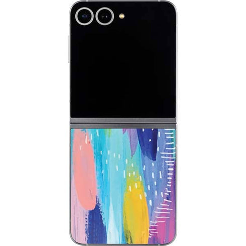 Pink Sparkle Brush Stroke by Etta Vee Galaxy Z Flip6 Skin