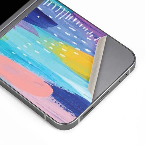 Pink Sparkle Brush Stroke by Etta Vee Galaxy Z Flip6 Skin