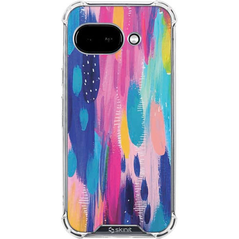 Pink Sparkle Brush Stroke by Etta Vee Google Pixel 9a Clear Case