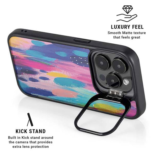 Pink Sparkle Brush Stroke by Etta Vee iPhone 13 Pro Max Kickstand Case