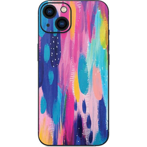 Pink Sparkle Brush Stroke by Etta Vee iPhone Skins