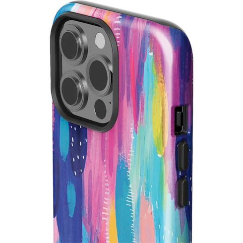 Pink Sparkle Brush Stroke by Etta Vee iPhone 15 Pro Impact Case