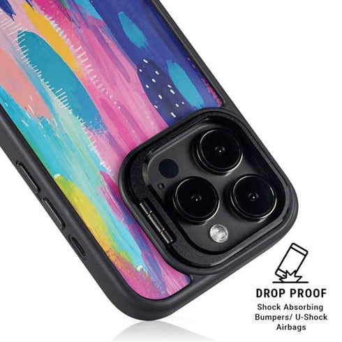 Pink Sparkle Brush Stroke by Etta Vee iPhone 15 Pro Max Kickstand Case