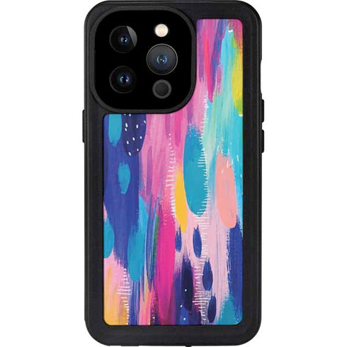 Pink Sparkle Brush Stroke by Etta Vee iPhone 15 Pro Waterproof Case