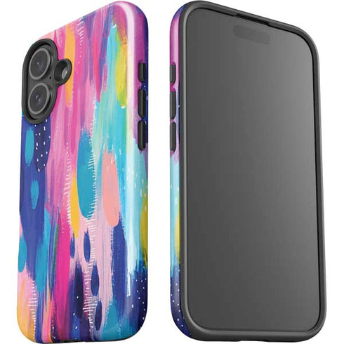 Pink Sparkle Brush Stroke by Etta Vee iPhone 16 Impact Case