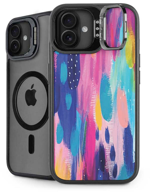 Pink Sparkle Brush Stroke by Etta Vee iPhone 16 Kickstand Case