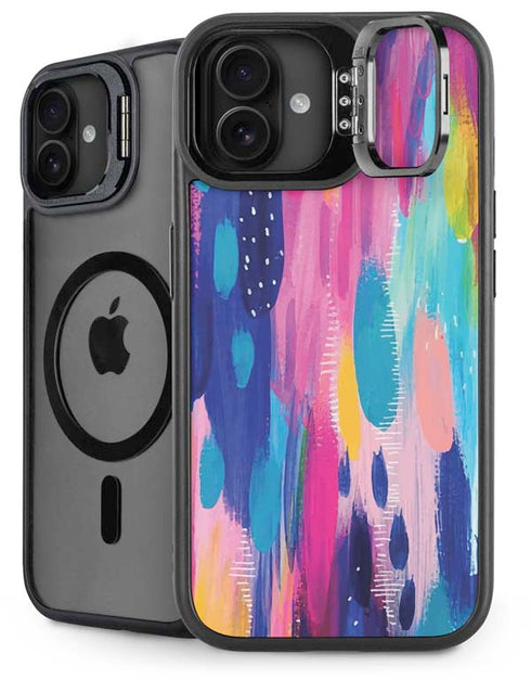 Pink Sparkle Brush Stroke by Etta Vee iPhone 16 Plus Kickstand Case