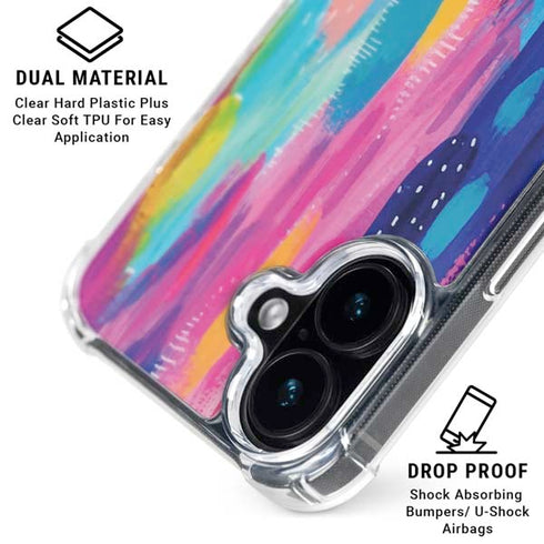 Pink Sparkle Brush Stroke by Etta Vee iPhone 16 Plus MagSafe Case