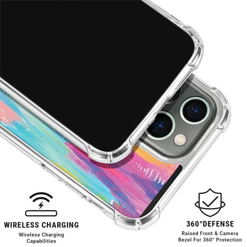 Pink Sparkle Brush Stroke by Etta Vee iPhone 16 Pro Clear Case