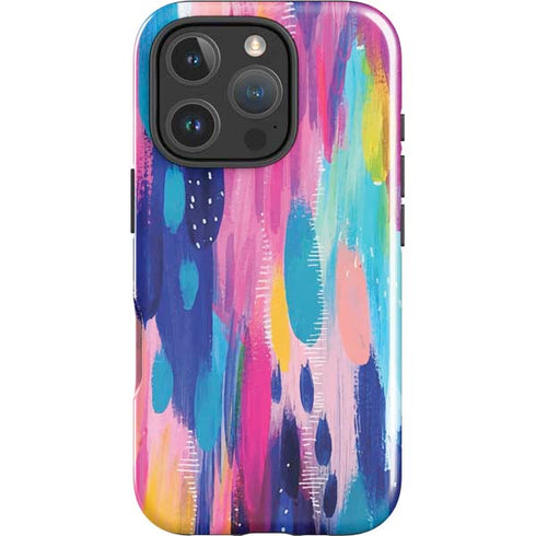 Pink Sparkle Brush Stroke by Etta Vee iPhone 16 Pro Impact Case