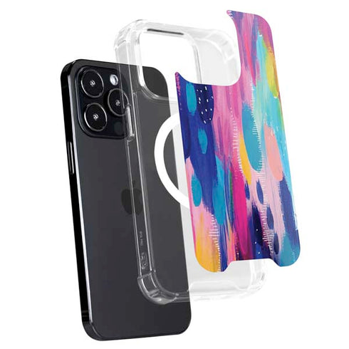 Pink Sparkle Brush Stroke by Etta Vee iPhone 16 Pro MagSafe Case