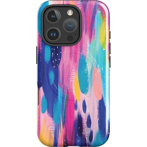 Pink Sparkle Brush Stroke by Etta Vee iPhone 16 Pro Magsafe Impact Case