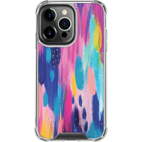 Pink Sparkle Brush Stroke by Etta Vee iPhone 16 Pro Max Clear Case