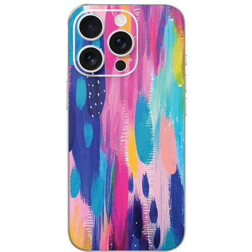 Pink Sparkle Brush Stroke by Etta Vee iPhone 16 Pro Skin