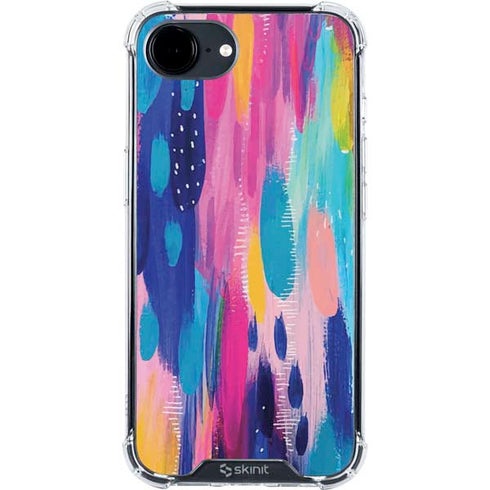 Pink Sparkle Brush Stroke by Etta Vee iPhone 16e Clear Case