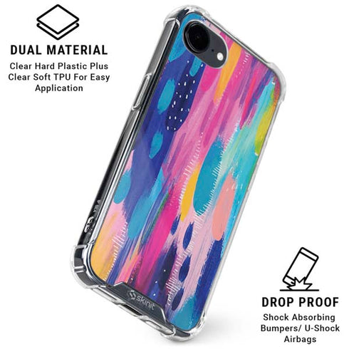 Pink Sparkle Brush Stroke by Etta Vee iPhone 16e Clear Case