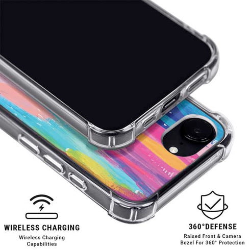 Pink Sparkle Brush Stroke by Etta Vee iPhone 16e MagSafe Case