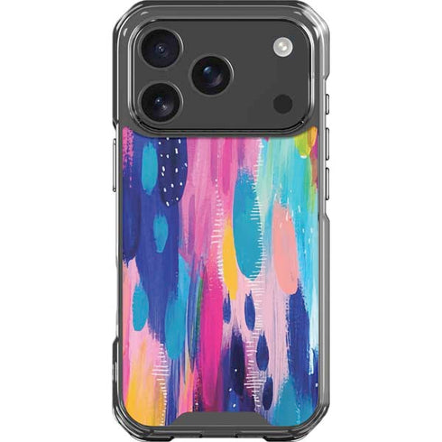 Pink Sparkle Brush Stroke by Etta Vee iPhone 18 Pro Clear Case