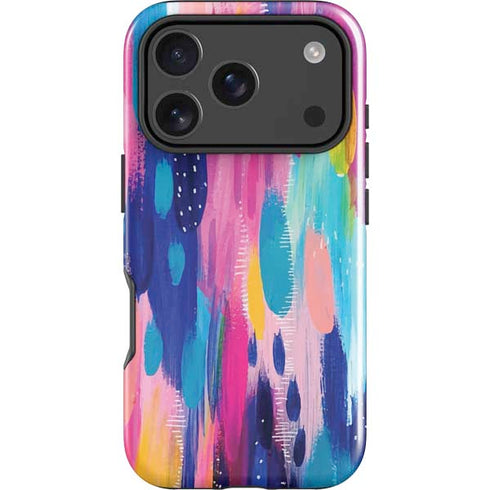 Pink Sparkle Brush Stroke by Etta Vee iPhone 18 Pro Impact Case