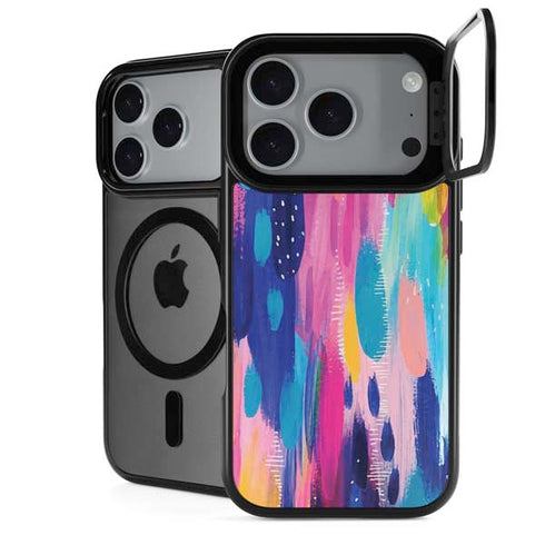 Pink Sparkle Brush Stroke by Etta Vee iPhone 18 Pro Kickstand Case