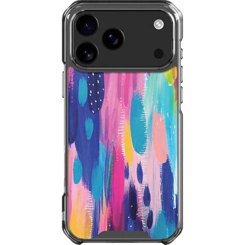 Pink Sparkle Brush Stroke by Etta Vee iPhone 18 Pro Max Clear Case