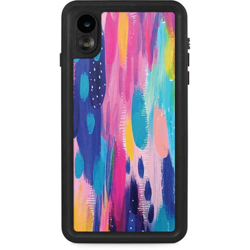 Pink Sparkle Brush Stroke by Etta Vee iPhone Cases