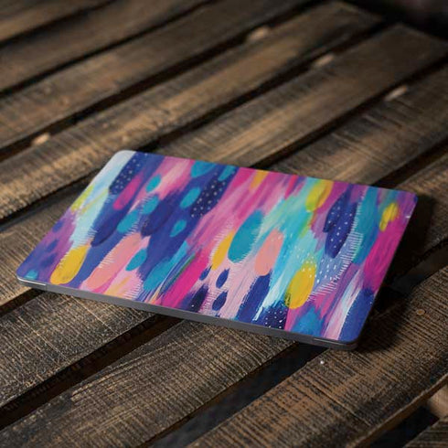 Pink Sparkle Brush Stroke by Etta Vee Apple MacBook Air Skin