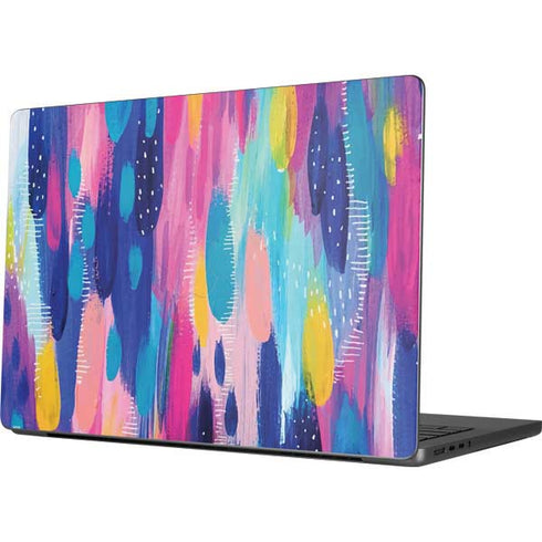 Pink Sparkle Brush Stroke by Etta Vee Apple MacBook Pro 14-inch Skin