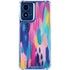 Pink Sparkle Brush Stroke by Etta Vee Moto G 5G (2024) Clear Case