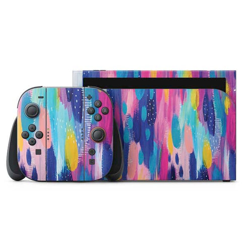 Pink Sparkle Brush Stroke by Etta Vee Nintendo Skins