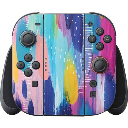 Pink Sparkle Brush Stroke by Etta Vee Nintendo Skins